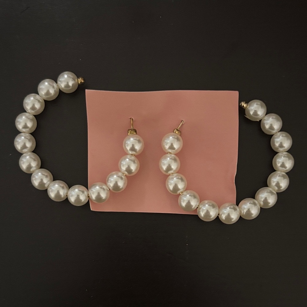 Elegant Pearl Hoop Earrings